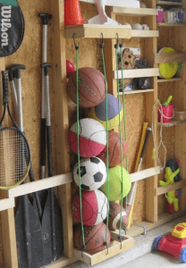 स्पोर्ट्स बॉल को ऑर्गनाइज करें